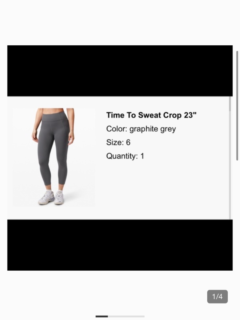 Lululemon Time to Sweat Crop 23”